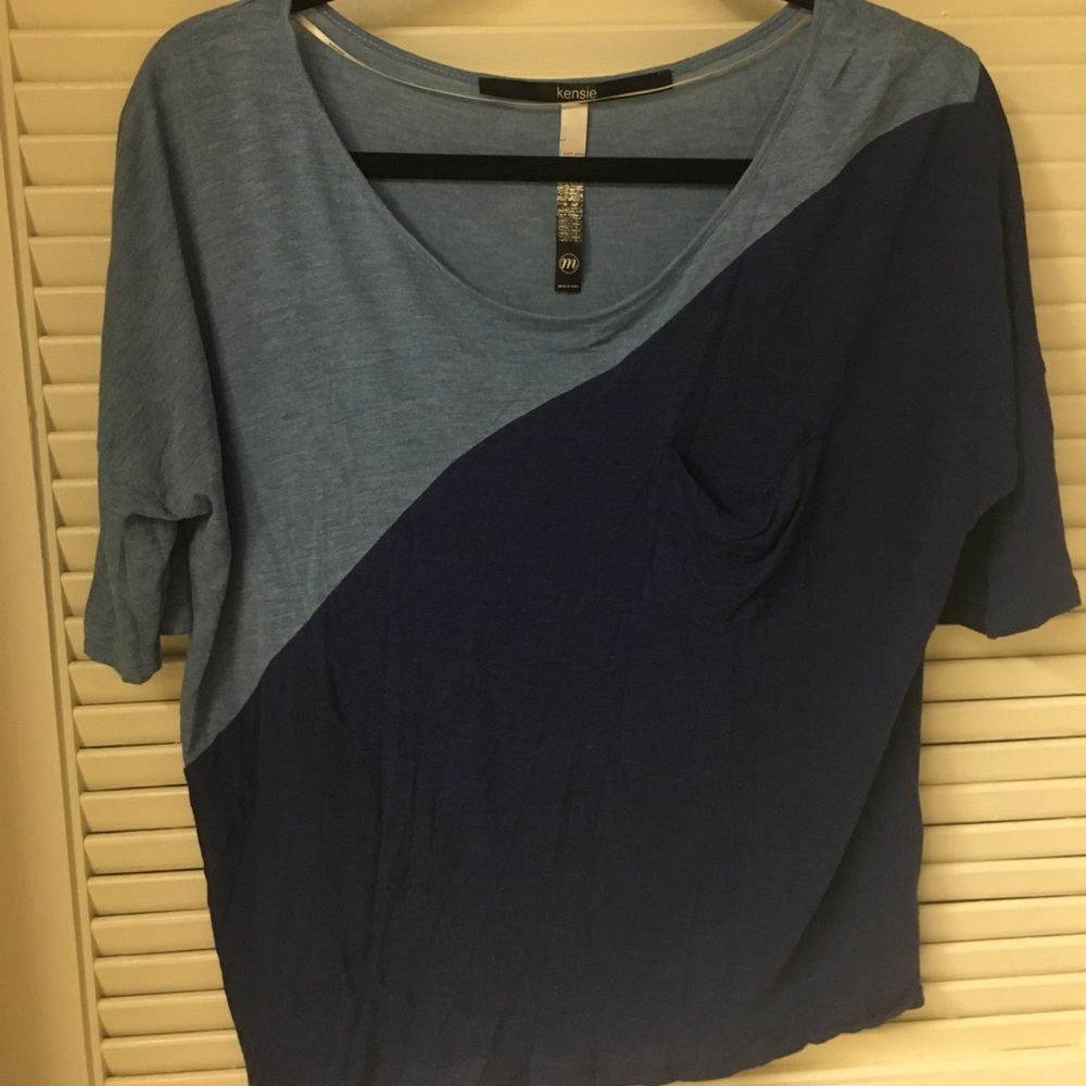 Blue Contrast Top